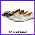 Black ladies flat ballerina 2015 new products woman shoe